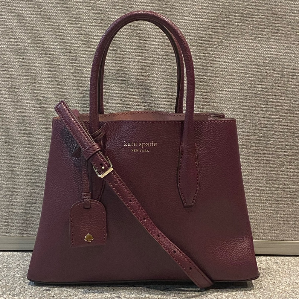Kate Spade Purple Satchel with Gold Tone Hardware